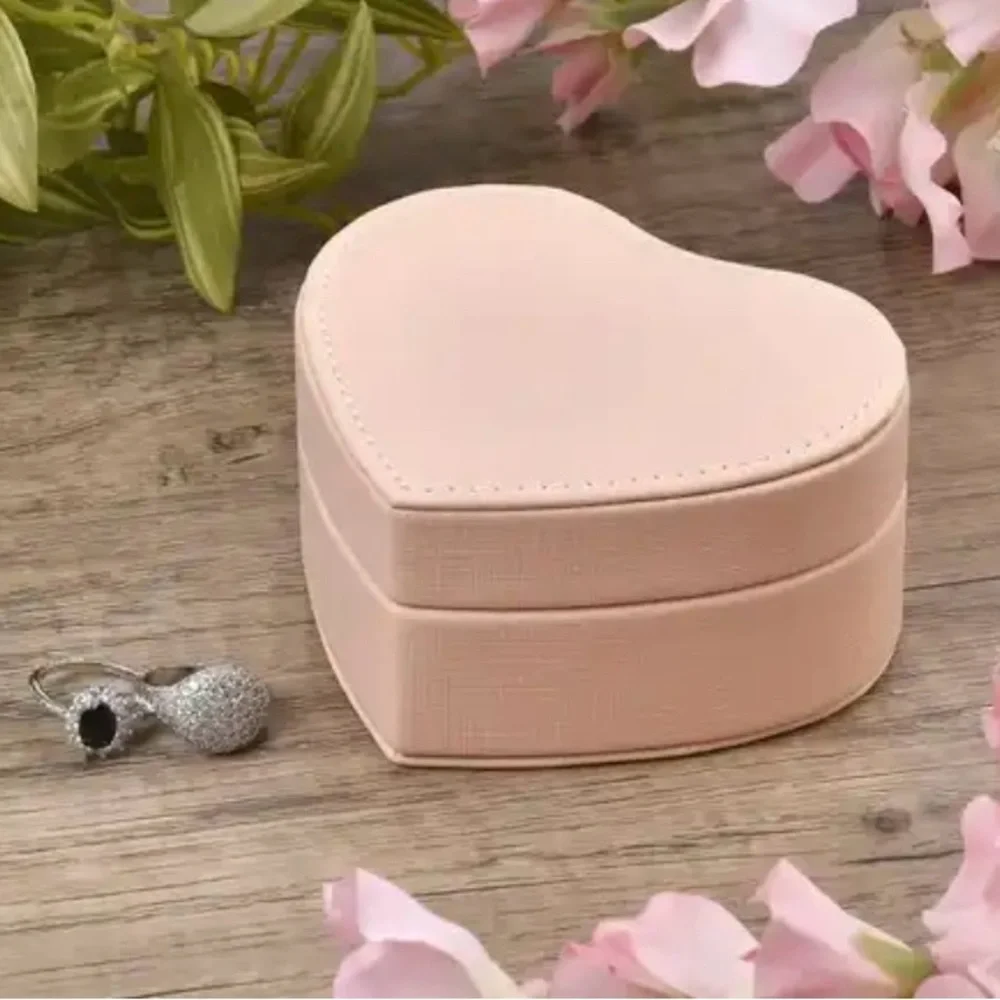 Pink Faux Leather Jewelry Box